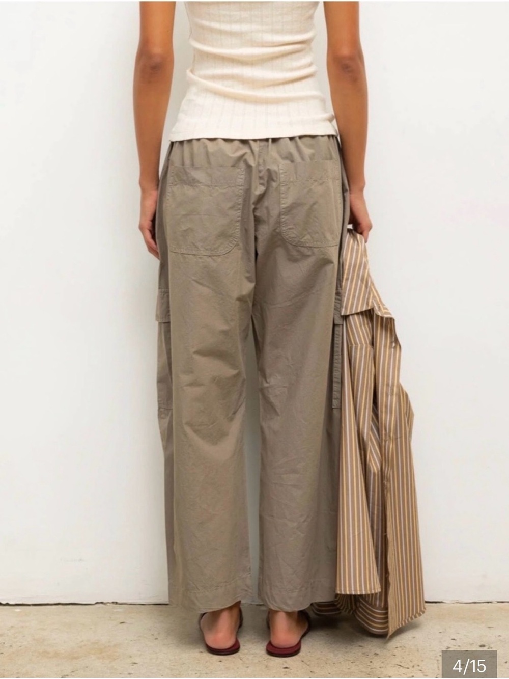 Leset Kyoto barrel pant xs cypress size XS cargo tan EUC - Picture 2 of 11